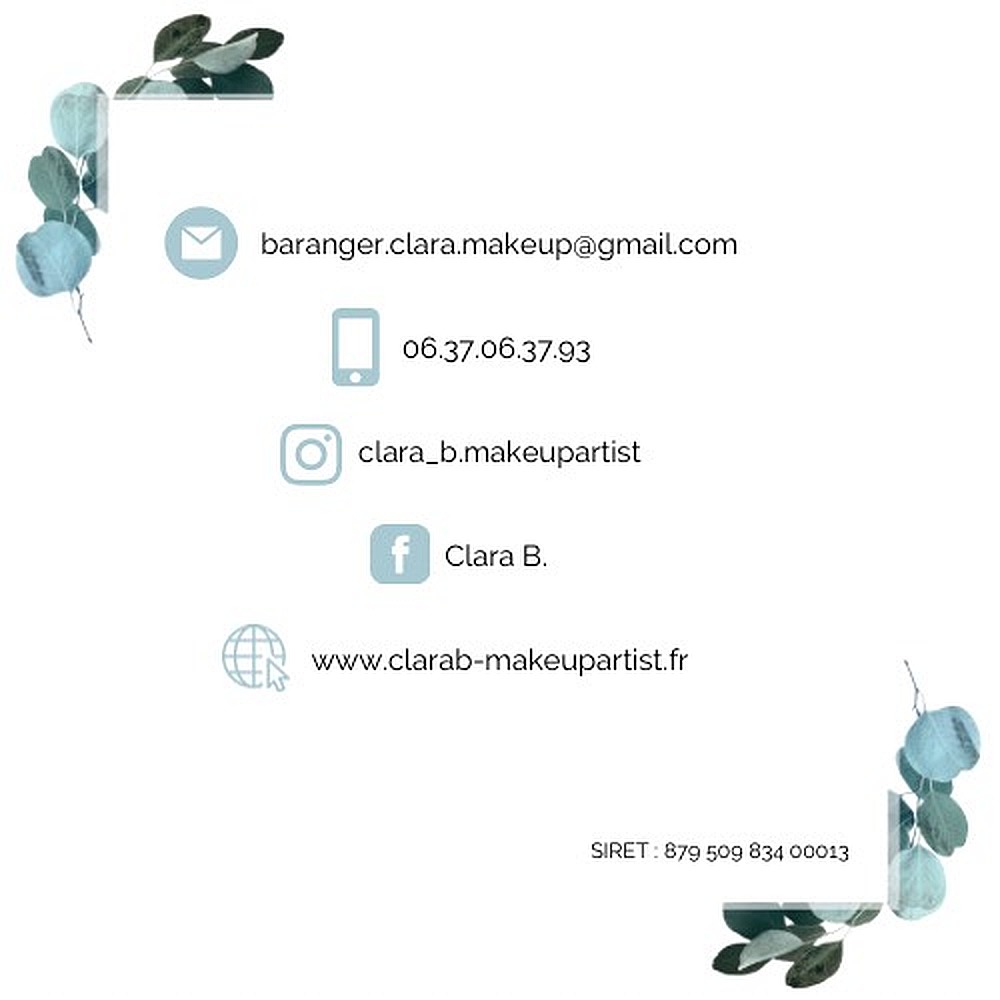 Carte de visite - Clara B Makeup