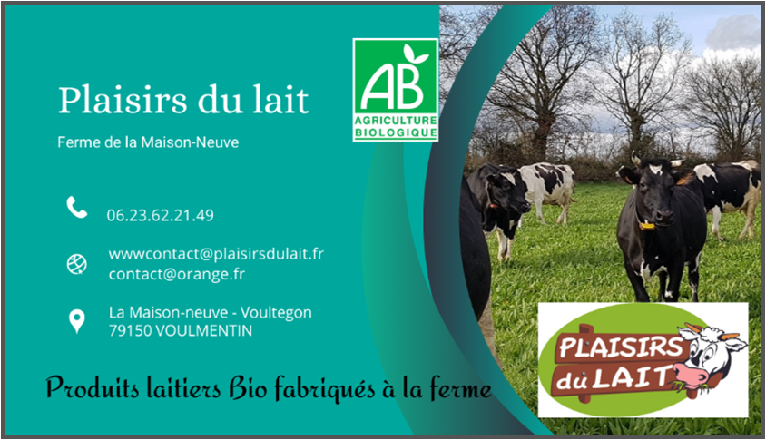 Carte de visite - Plaisirs du Lait